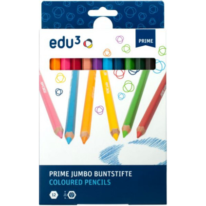 EDU1281012 premiove jumbo sestihranne pastelky K12