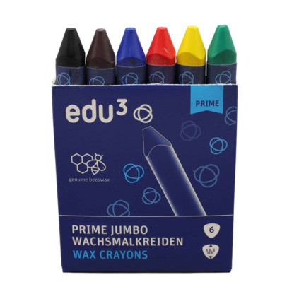 EDU3 Trojhranne Jumbo voskove pastely s opravdovym vcelim voskem K06 Basic 01