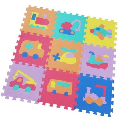 Pěnové puzzle dopravní prostředky 9 ks