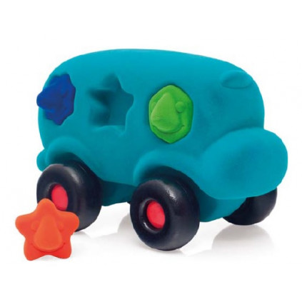 RB23273 RUBBABU Educative Shape Sorter Bus Turquoise