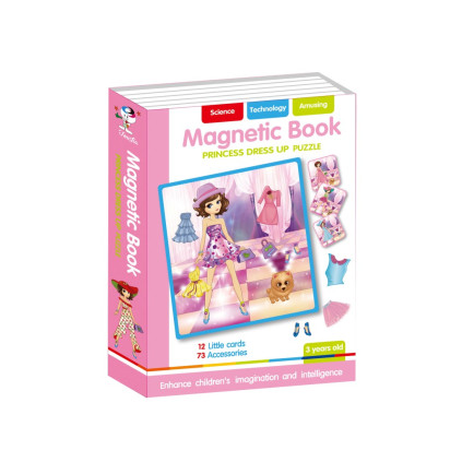 Magnetická kniha skládačky princezny 85 ks