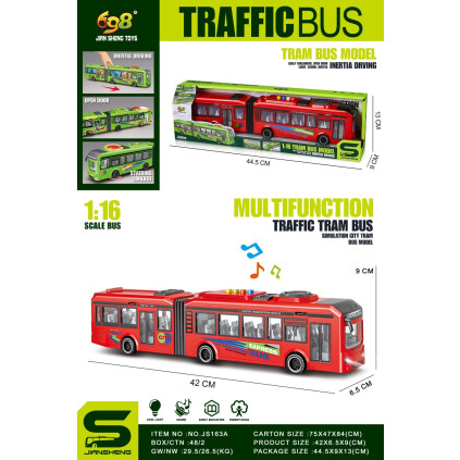 Trolejbus červený 1:16
