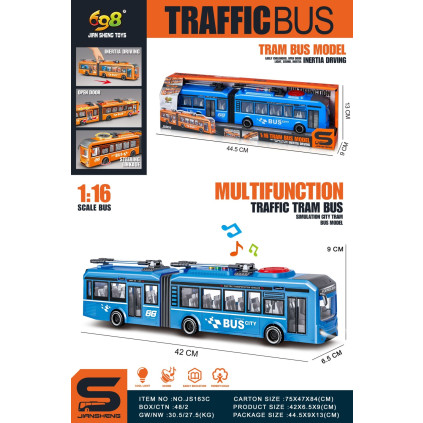 Trolejbus modrý 1:16