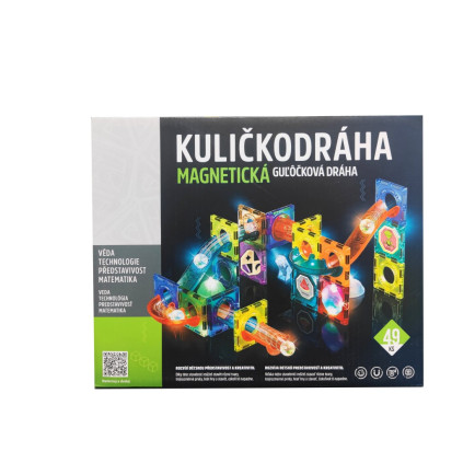 Kuličkodráha magnetická se světlem 49ks