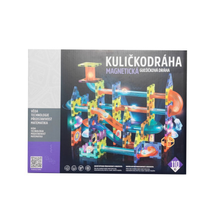 Kuličkodráha magnetická se světlem 49ks