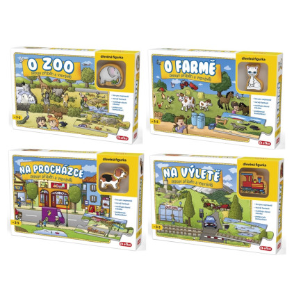 Puzzle s příběhem velký herní set 4 v 1 01