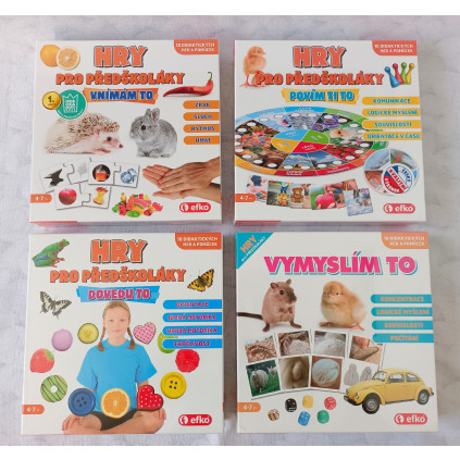 HRY PRO PŘEDŠKOLÁKY, set 4 didaktických her 10