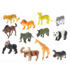 Safari zvířátka, velikost 11 - 15 cm, 12 kusů, 12 druhů,  naučný set 01