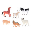 Zvířátka z farmy, velikost 10 - 14 cm, 18 kusů, 6 druhů, naučný set 01