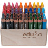 EDU1501060 EDU3 Super Jumbo trojhranné pastelky 3v1 ve dřevě H60 tuha 10 mm 10 barev ve stojanu ze dřeva 03