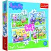 Puzzle Prasátko Peppa 4v1