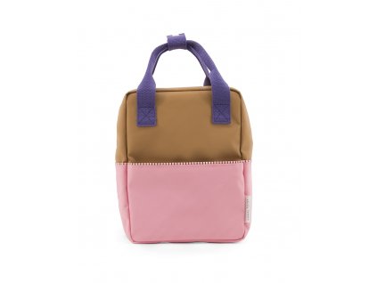 1801393 Sticky Lemon product backpack small colour blocking panache gold lobby purple