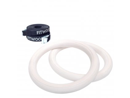 ULPU gym rings white waxed black 1022