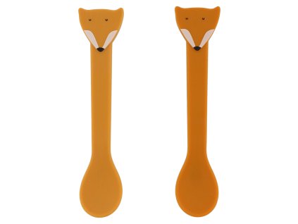 Dětské silikonové lžičky Trixie Baby - 2pack Mr. Fox