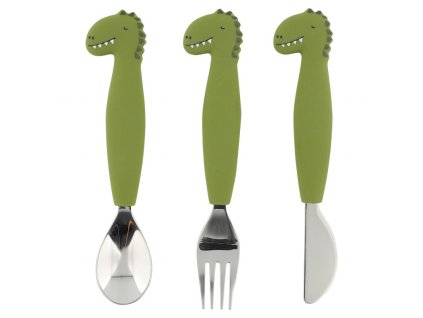 Dětský silikonový příbor Trixie Baby  3-pack Mr. Dino