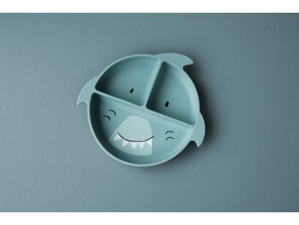 Dětský silikonový talíř s přísavkou Trixie Baby - Mr. Shark