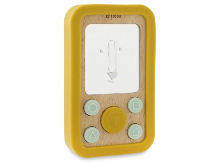 Dřevěný silikonový telefon Trixie - Mr. Lion