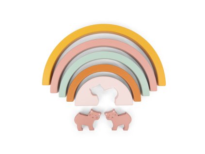 Dřevěná duha na stohování – Mrs. Cat