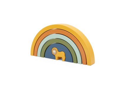 Dřevěná duha na stohování – Mr. Lion