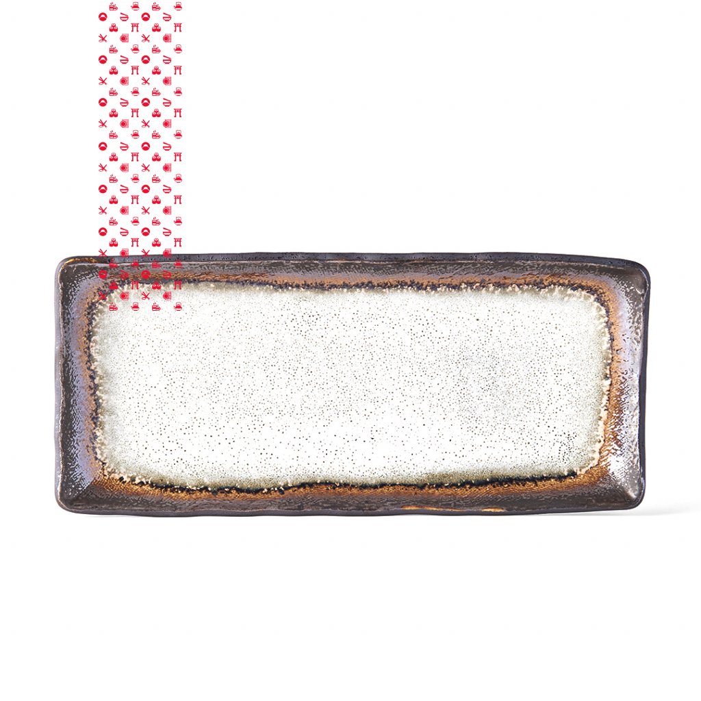 Akane Grey Obdélníkový Talíř 29 x 13 cm