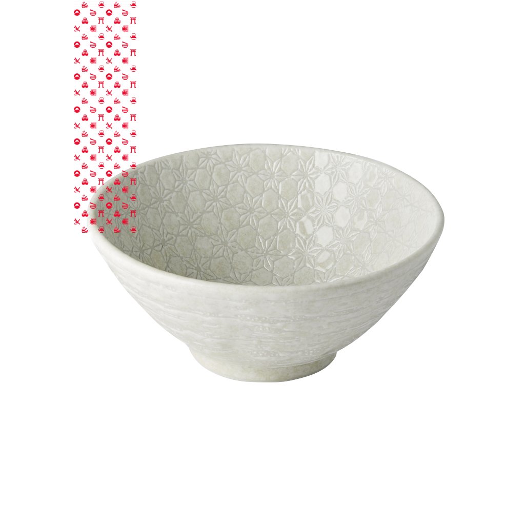 Keramická miska na polévku Udon (White Star, 20 cm) Made in Japan