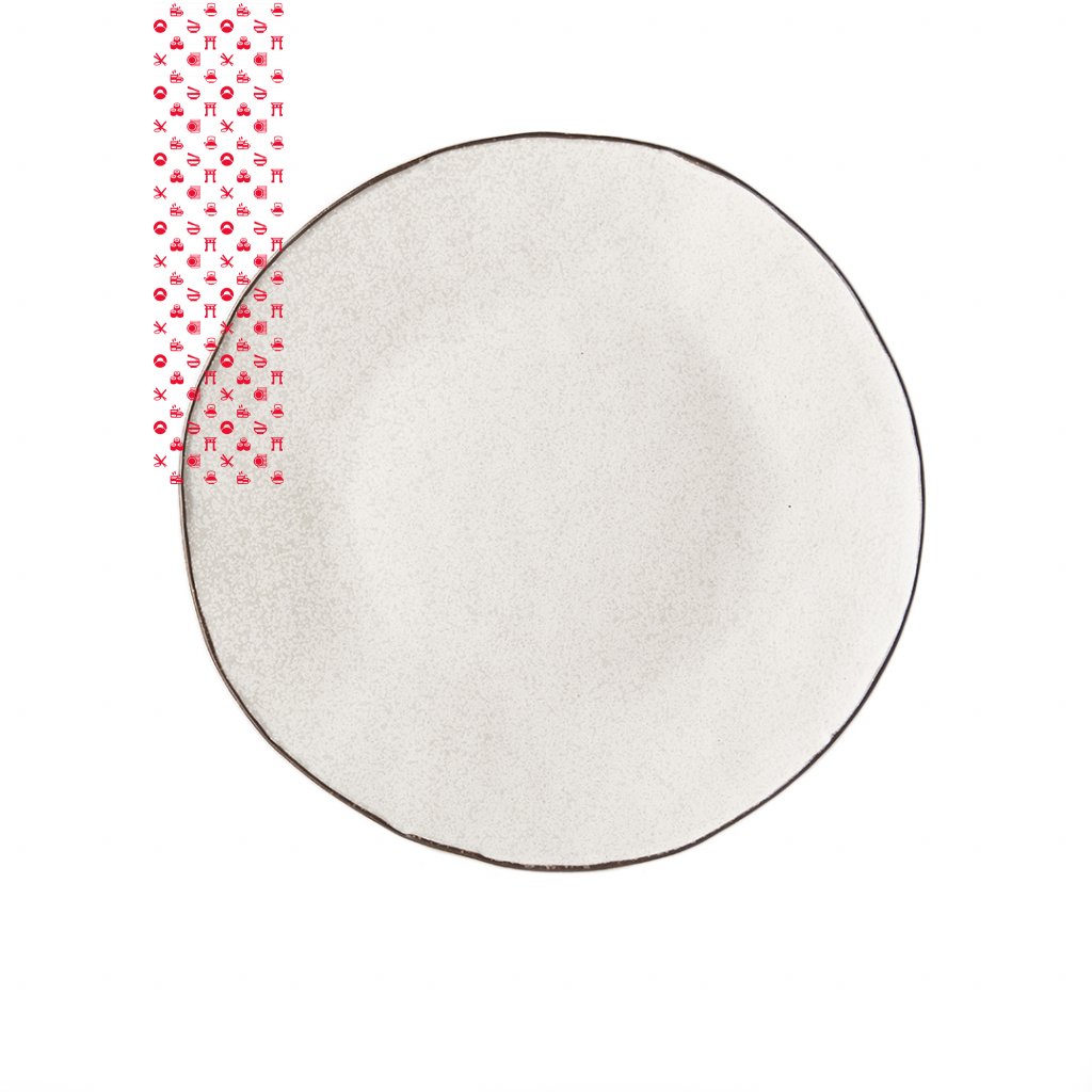 Mělký talíř s výrazným okrajem Craft White 26,5 cm