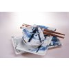 Sushi Set Blue & White Splash 4 ks s hůlkami