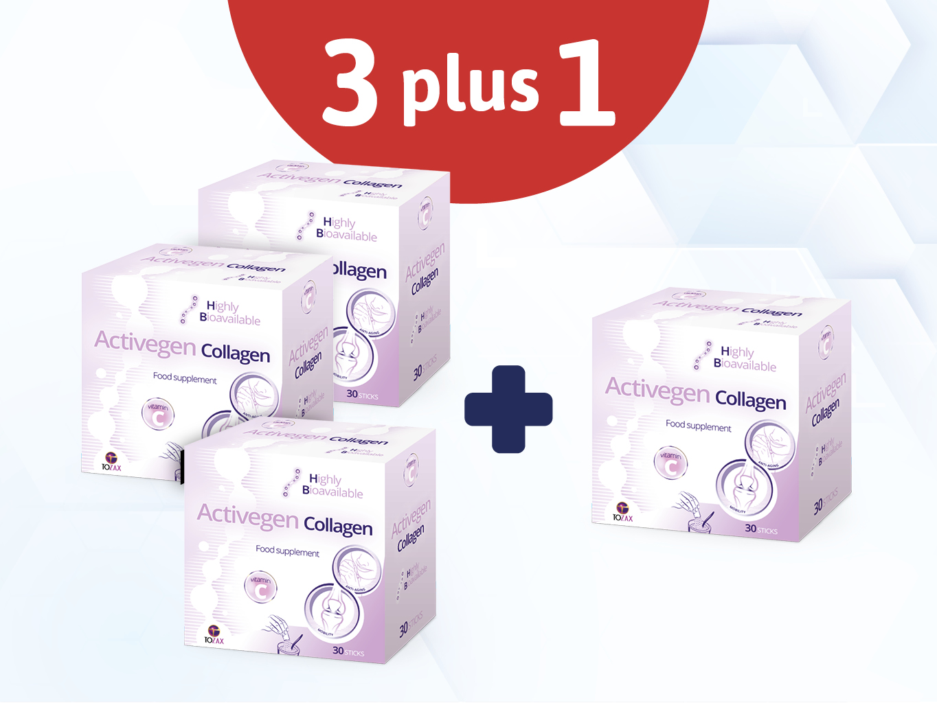 Tozax Activegen Collagen akční balíček 3+1 120 sáčků