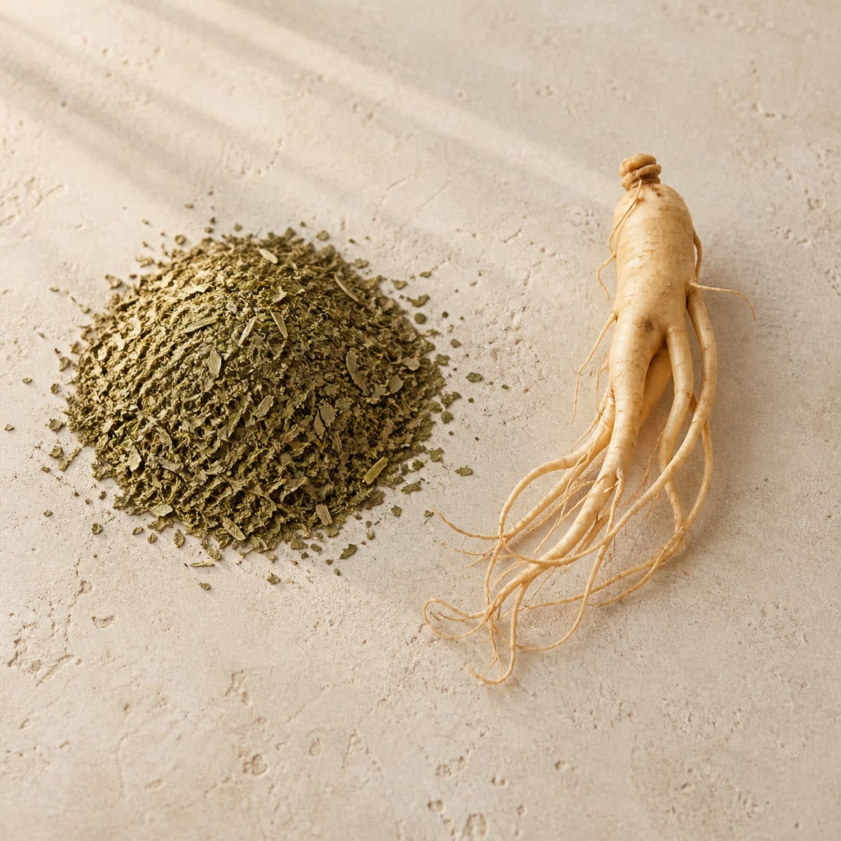 Yerba maté a koreň ženšenu