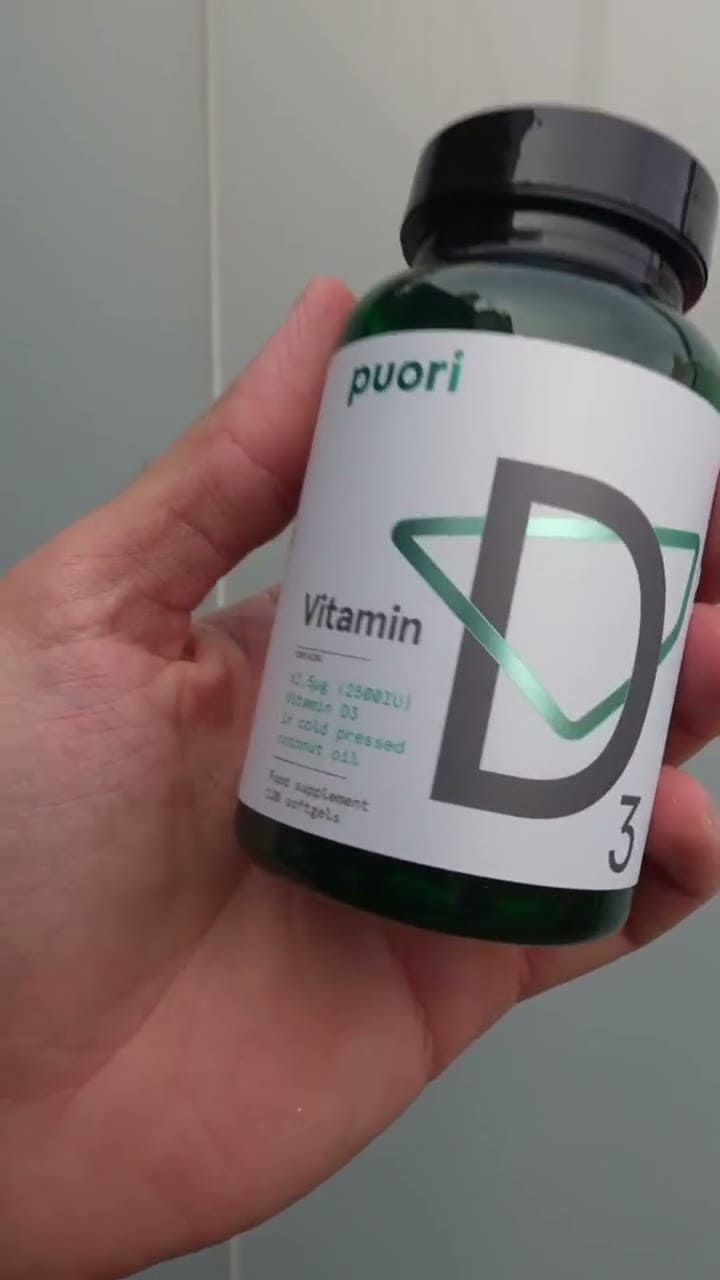 Puori D3 a softgel kapsuly zblízka