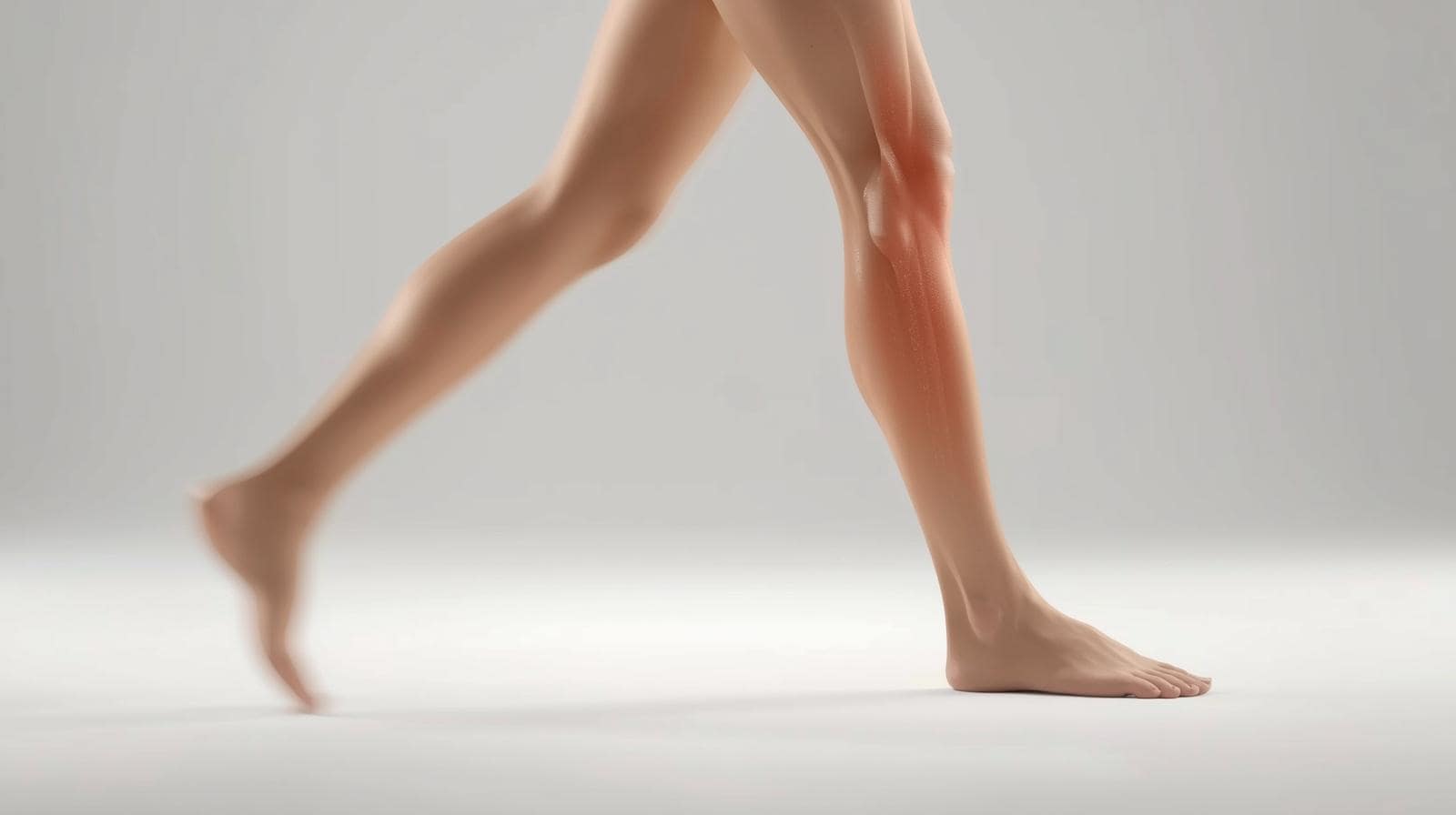 Detail pohybu kolena pri chôdzi, zdravé kĺby a pohyblivosť