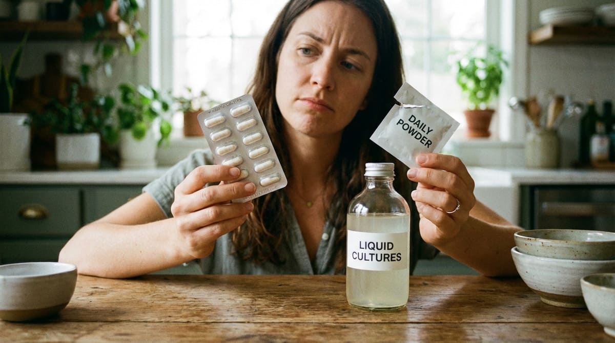 porovnanie probiotik kapsuly prasok tekute formy