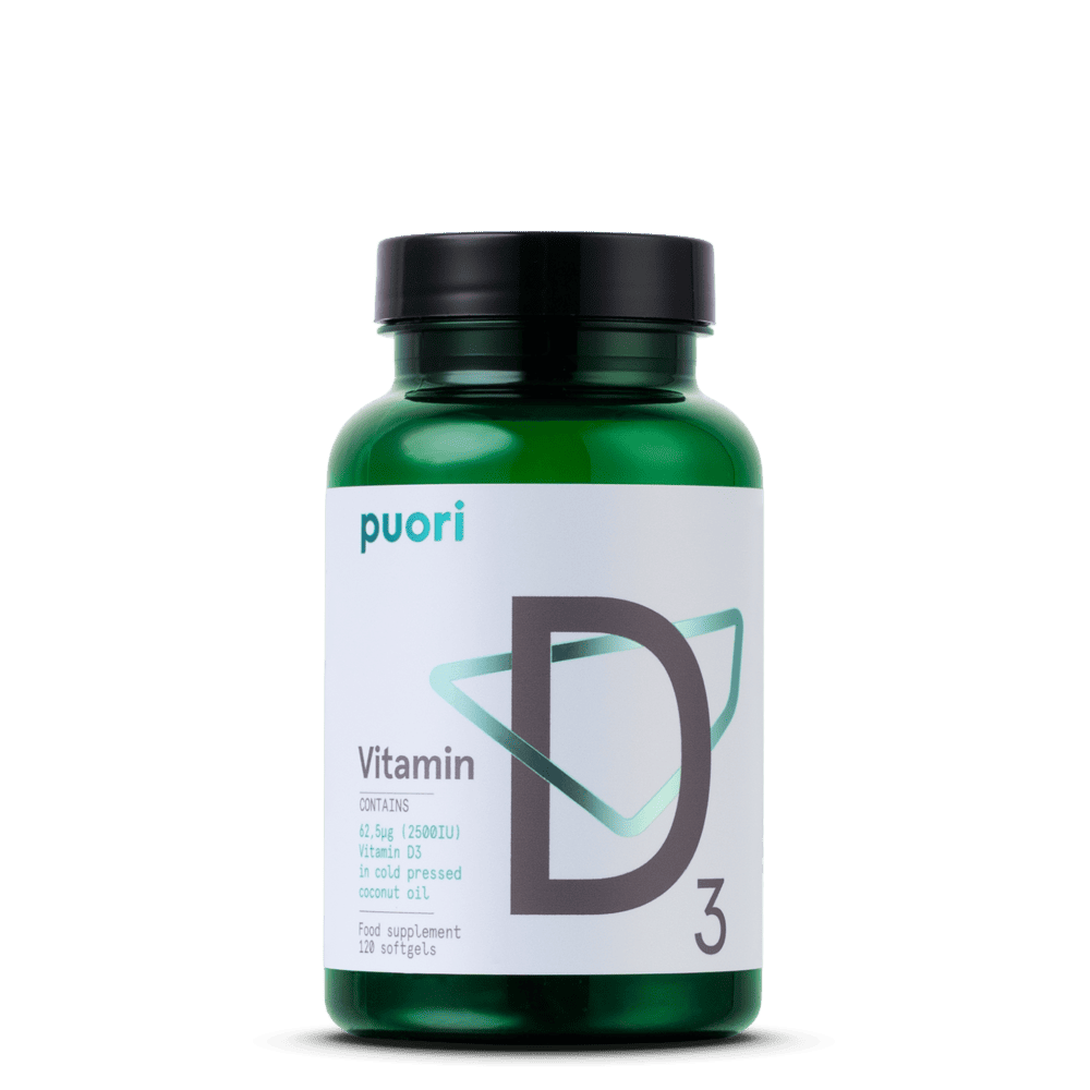 E-shop Puori D3 - vitamín D3 2500IU 120kapsúl