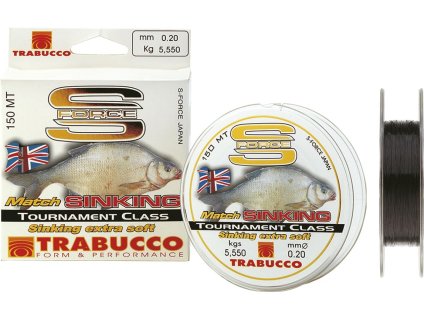 Trabucco vlasec S-FORCE MATCH SINK. 150m (Varianta 0,14mm)