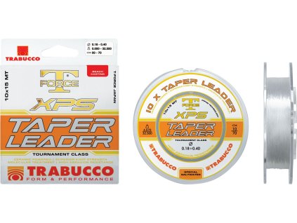 48484 trabucco vlasec tf s c taper leader 15m 018 032