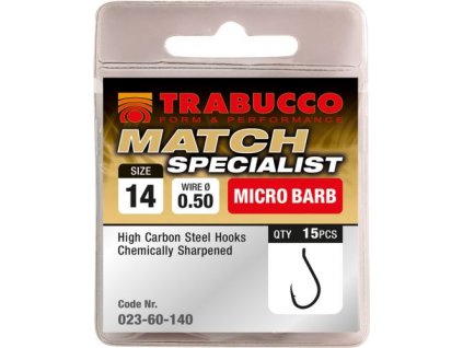 Trabucco háčky Match Specialist 15ks