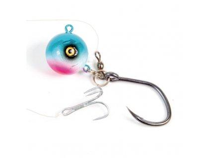 Deadbait Halibut Rig, 500g Blue/Pearl/Pink, 12/0 and 4/0 hook