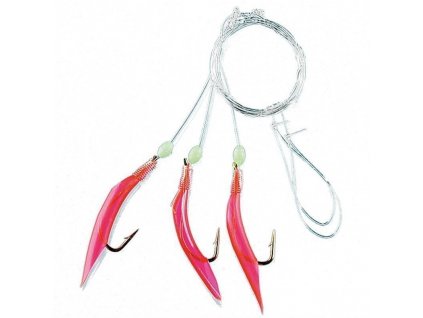 Fladen paternoster Day-Glo Red 3-hooks vel.3/0