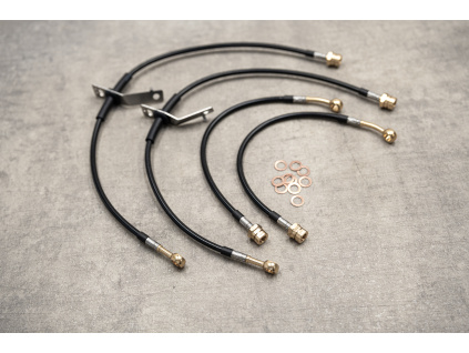 Fischer Hydraulik HYU104-4.3 – Stahlflex pancéřové brzdové hadice | Hyundai i30N (Performance)  Kompletní sada Stahlflex hadic s ABE, stabilnější brzdový pedál