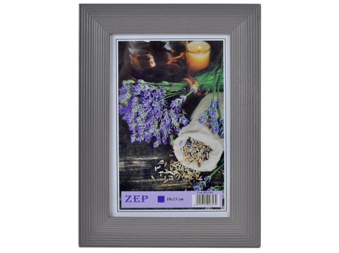 Rámik vrúbok 10x15 sivý