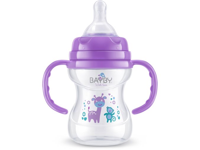 Dojčenská fľaša fialová 150 ml BAYBY