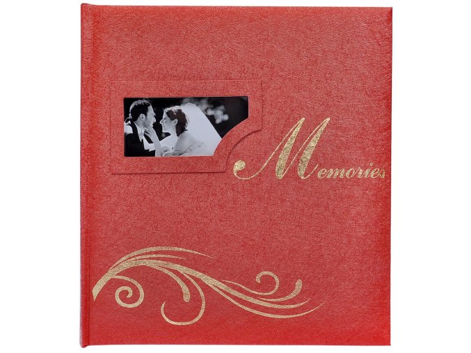 Klasické fotoalbum Wedding memories červené