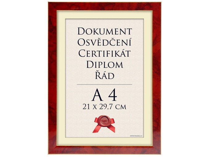 Rámeček Berlín červený A4