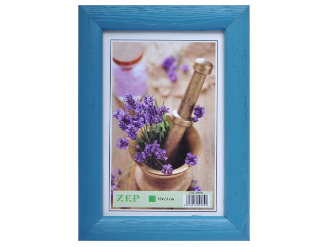 Rámik drevo 10x15 modrý