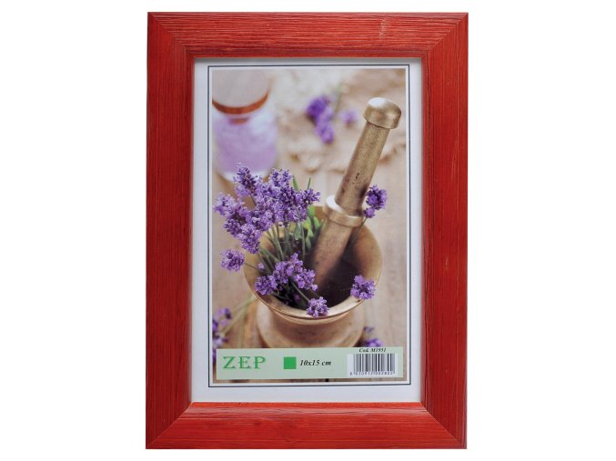 Rámik drevo 10x15 červený