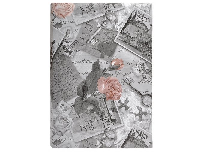 Fotoalbum Romantic roses šedé