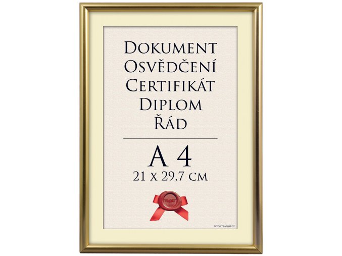 Rámeček Hliník zlatý