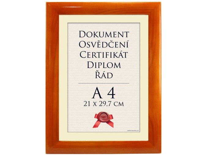 Fotoramček Lumini A4 hnedý svetlý pomeranč