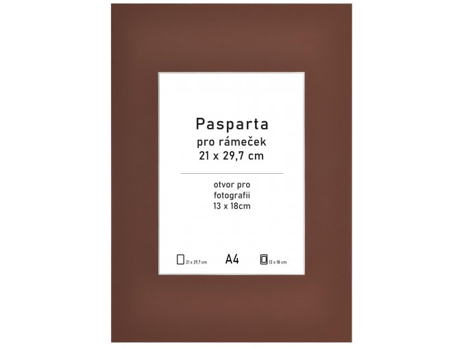 Pasparta hnedá 21x29,7 - A4