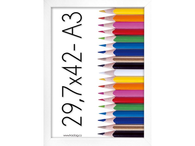 Rámik Basic bielý 29,7x42 - A3